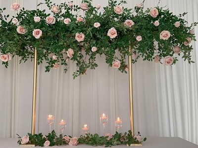 DIY-PVC pipe Centerpiece  DIY-6ft  Floral centerpiece #wedding #flower #decor #diy #centerpiece