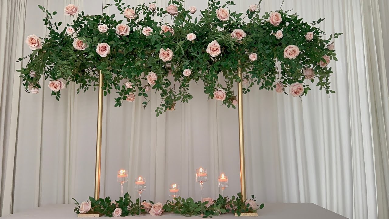 DIY-PVC pipe Centerpiece  DIY-6ft  Floral centerpiece #wedding #flower #decor #diy #centerpiece