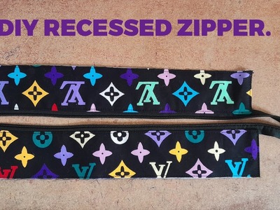 DIY RECESSED ZIPPER.#handmade #sewing #diy #totebag