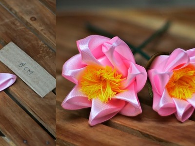 DIY Ribbon Flower | How to make ribbon satin flower | Ribbon Flower Making |Ribbon Work no sewing