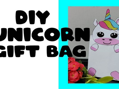 DIY unicorn gift bag for birthday party