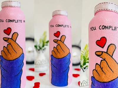 DIY | Valentine’s Day Special Bottle Art | Easy & Simple | Beginners special