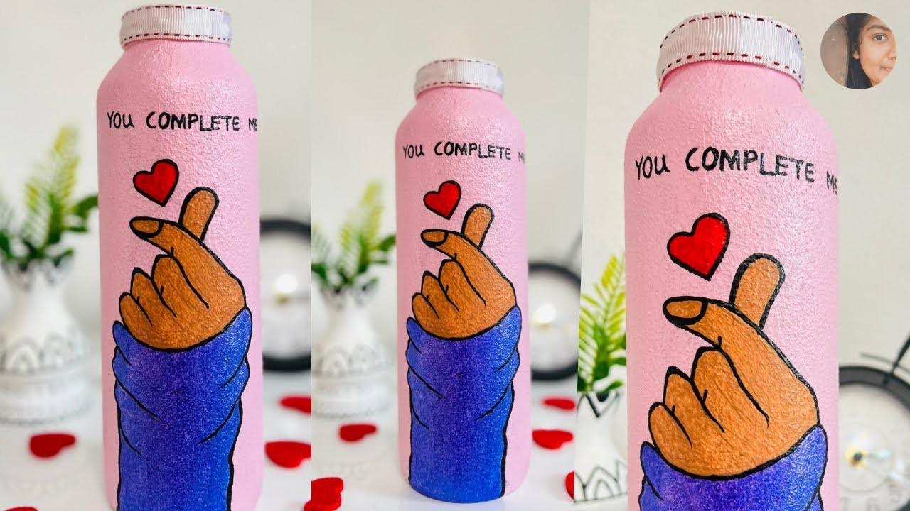 DIY | Valentine’s Day Special Bottle Art | Easy & Simple | Beginners special