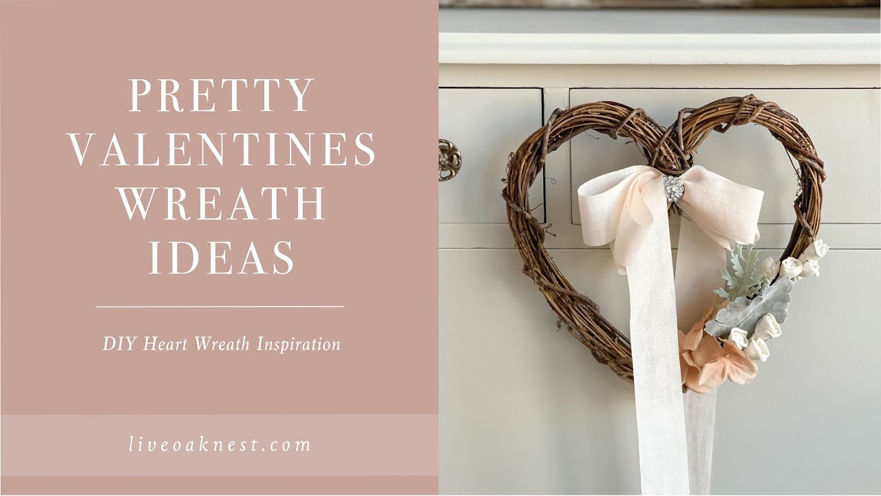 DIY Valentines Wreath Ideas, DIY Heart Shaped Wreath Ideas, Pretty Valentines Wreath Ideas