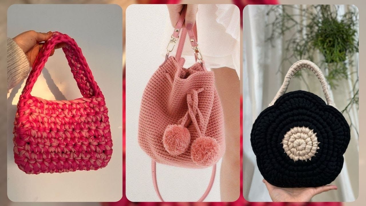 Fabulous Hand Made Crochet Bags Designs Ideas || Classy Patterns For Hand knitting Bags ideas
