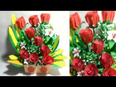 How to make a bouquet flower _  bouquet flower with paper @nailacrafts