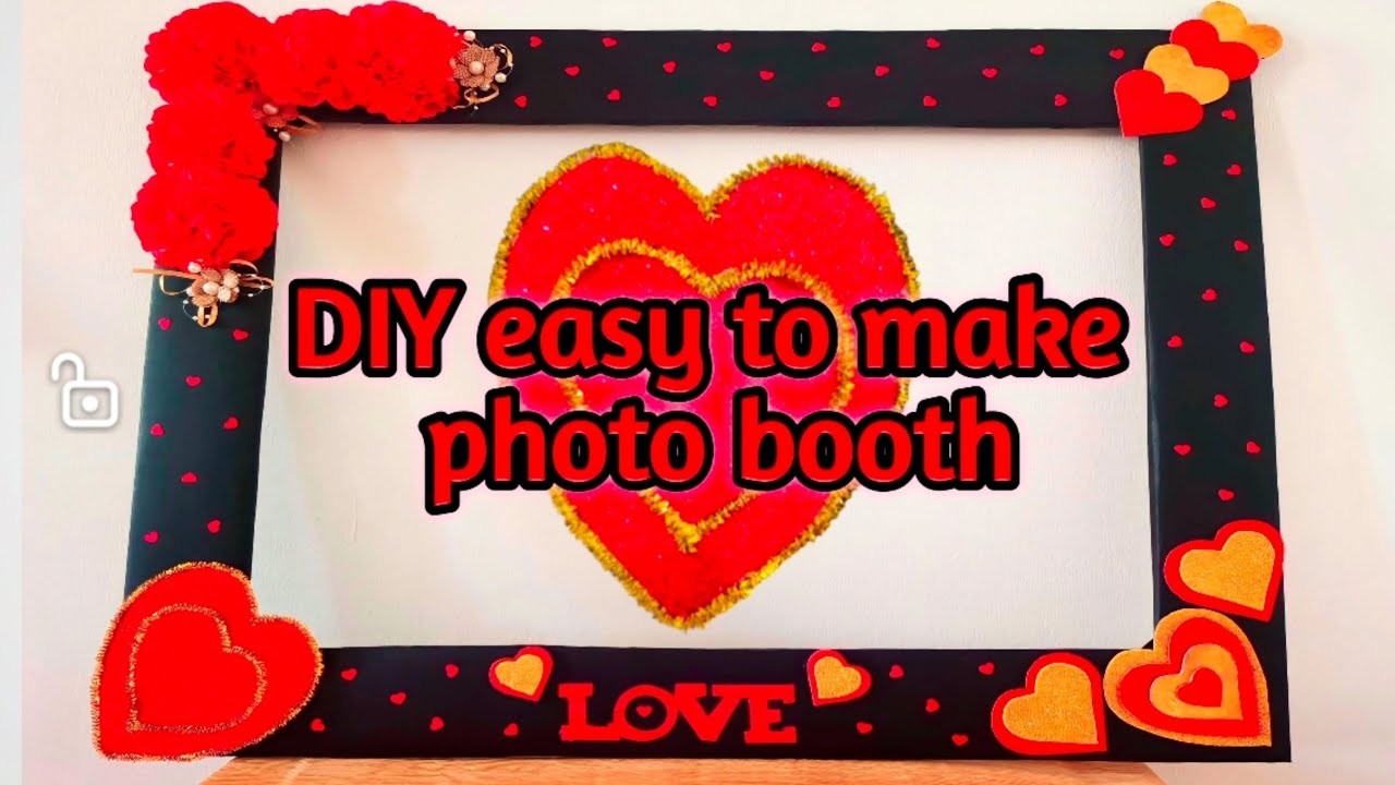 How to make a DIY Photo Booth Frame easily || Craft out of cardboard || Selfie photo frame