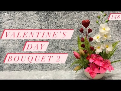 How To Make Easy Nylon Stocking Flower Step By Step ( Valentine’s Day Bouquet 2.)