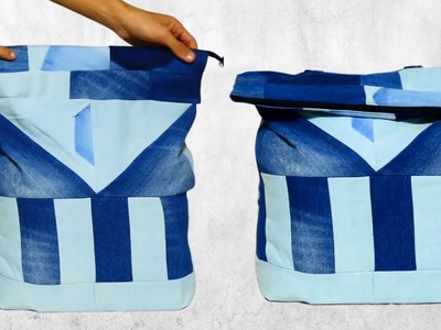 How to recycle old jeans into a new backpack!
