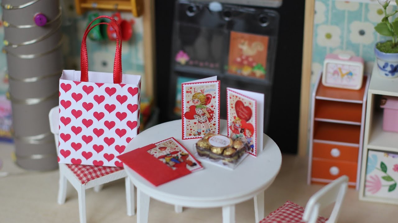 Last-Minute Love: Quick & easy DIY Miniature Valentine’s goodie bags | ASMR miniature tutorial ????❤️
