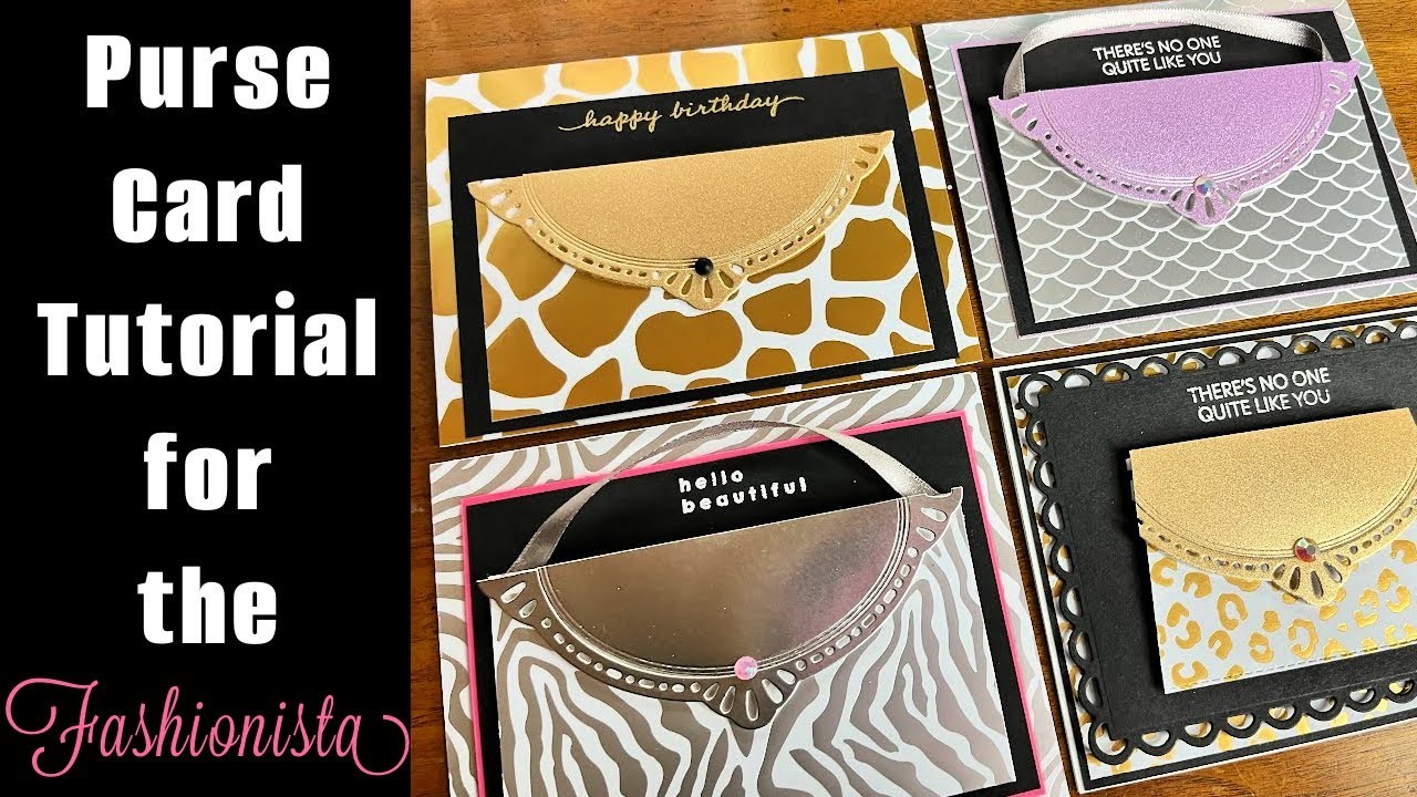 Make Your Own Special Purse Card For Her Birthday or Mother's Day! You Must Try This Animal Print!