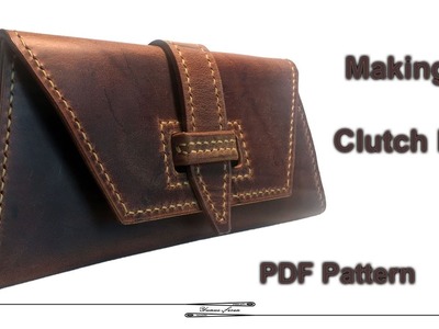 Making a Clutch Bag. PDF Pattern, @yunusseren #asmr #diy #leathercraft #keşfet #kendinyap
