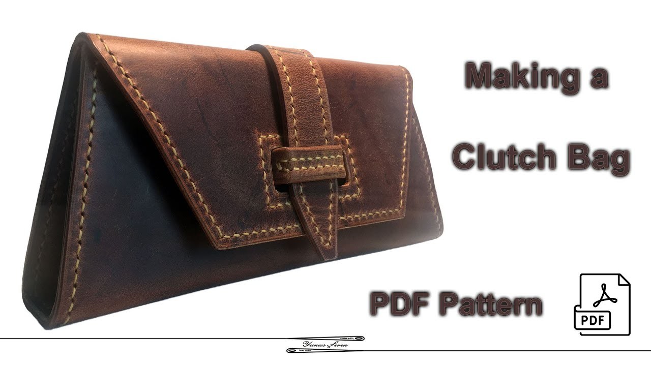 Making a Clutch Bag. PDF Pattern, @yunusseren #asmr #diy #leathercraft #keşfet #kendinyap