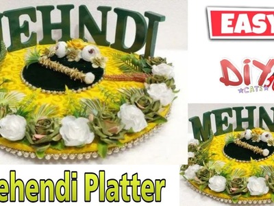 Mehendi Ceremony Platter For Weddings #diy #easy #kashish_craft_world_87 #shadispecial #mehndi