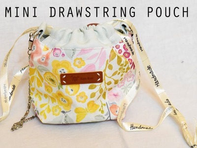 Mini Drawstring purse | DIY Travel Pouch | Sewing Tutorial