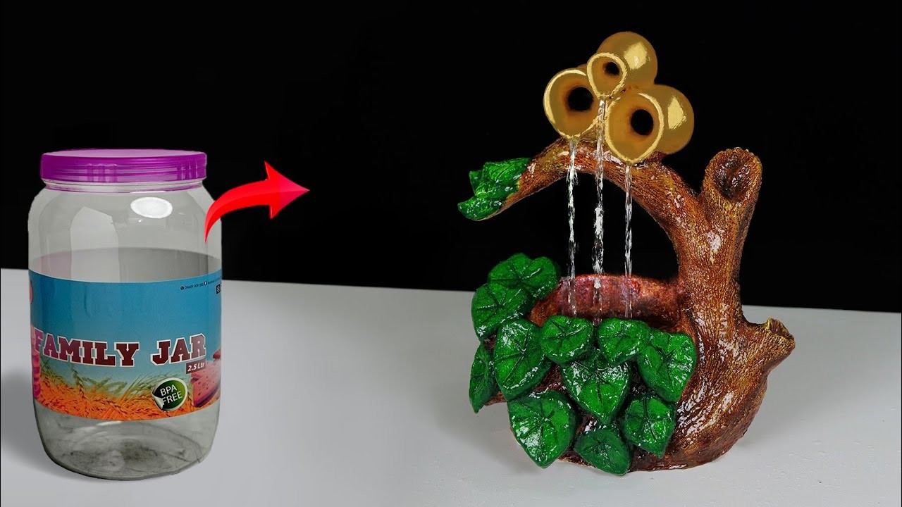 Plastic bottle Waterfall making || Amazing Ideas - Make Beautiful waterfall