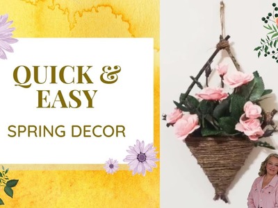 QUICK, EASY & BUDGET FRIENDLY Spring Floral Decor DIY that is perfect for the BEGINNER Crafter