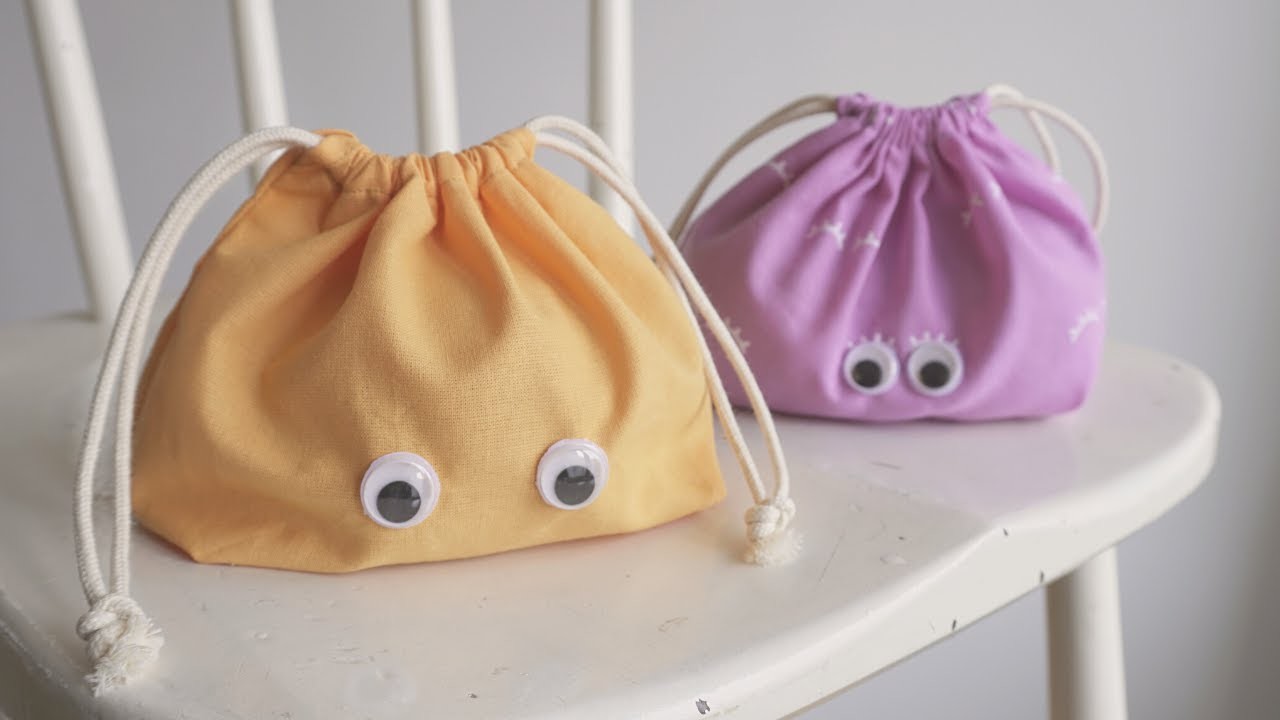 Sew a Smile: The Googly Eye Drawstring Bag Tutorial
