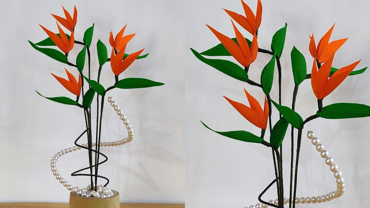 Simple and beautiful  paper flowers - Paper craft - DIY Flowers - #homedecor #craftflowers ,#diy