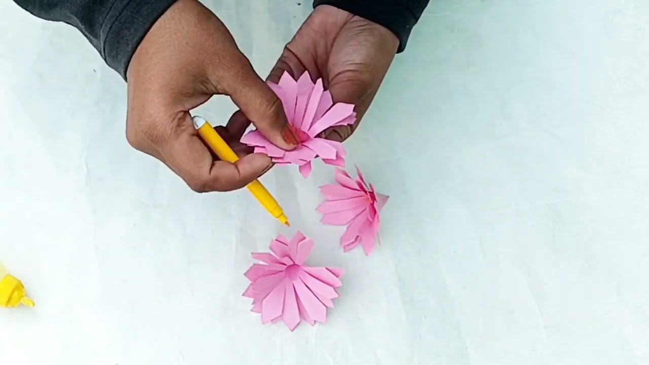 Simple and beautiful paper flowers | paper flower | DIY craft | home decor idea