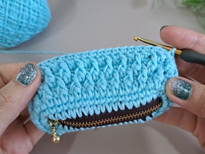 So cute! ???? Crochet mini coin purse with zipper????My friends love this Gift????