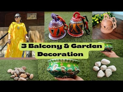 Super easy 3 Balcony &  Garden Decoration Ideas | 3 Balcony & Garden Decoration DIY | Garden DIY