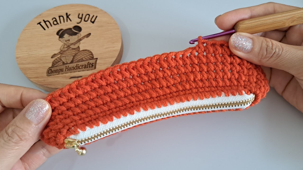 SUPER EASY! ???? Crochet zip purse with zipper ???? Easy crochet stitch????