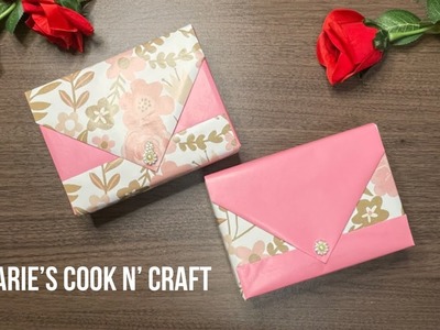 Wallet Design Gift Wrapping Idea.Birthday.Mother’s Day.Wedding