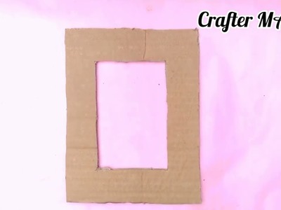 2 Easy and beautiful paper photo frame making. DIY paper photo frame design @Crafter_MASA