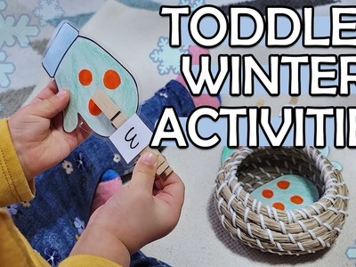 28 TODDLER WINTER ACTIVITIES | SIMPLE & DIY ACTIVITIES | Winter Themed Montessori at Home Activities