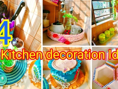 4 kitchen countertop decor।।Diy kitchen organisation idea।।@SPRokomariVlogs
