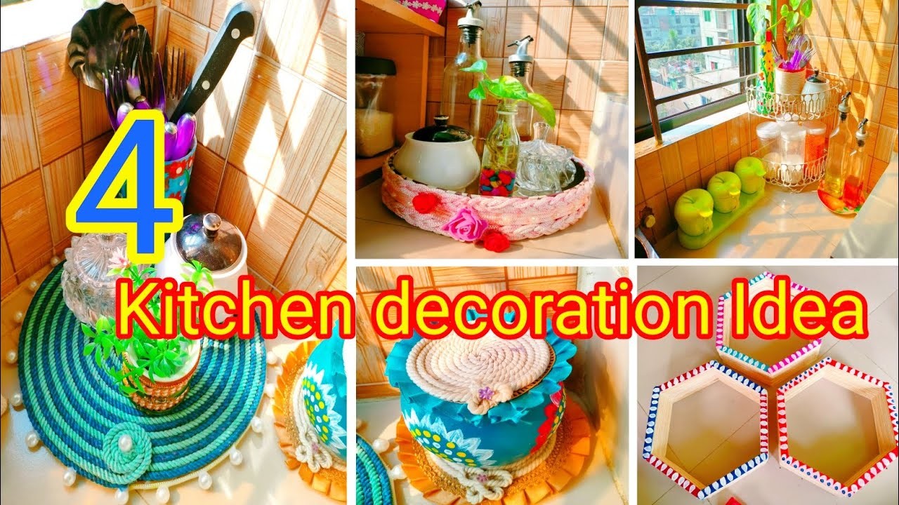 4 kitchen countertop decor।।Diy kitchen organisation idea।।@SPRokomariVlogs