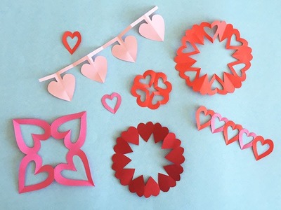 5 Easy Valentine's Day Craft | Paper Heart Decor Ideas | How to make Paper Hearts