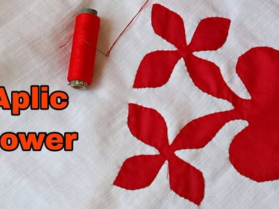 Aplic Work (Cutting & Stitching) Simple stitch work tutorial cutting Hand Embroidery Aplic cushions