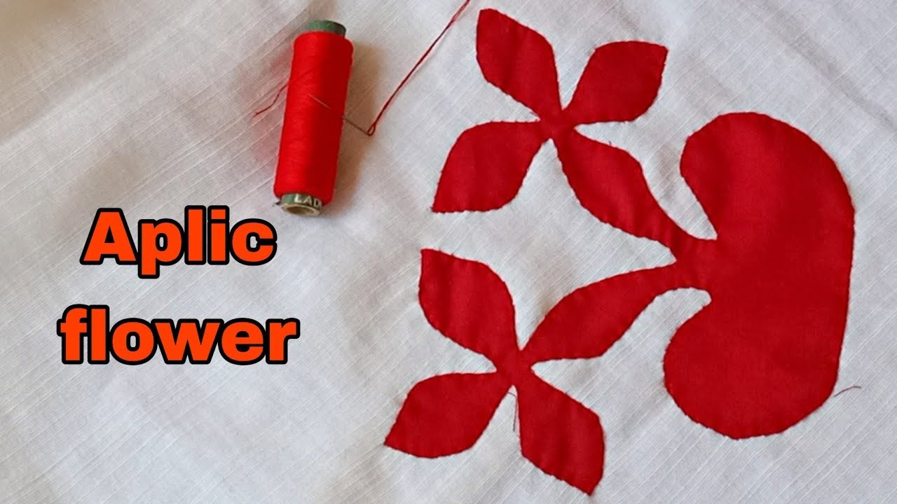 Aplic Work (Cutting & Stitching) Simple stitch work tutorial cutting Hand Embroidery Aplic cushions