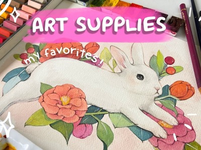 Art supplies I use for my illustrations ????|  Paint with me ????