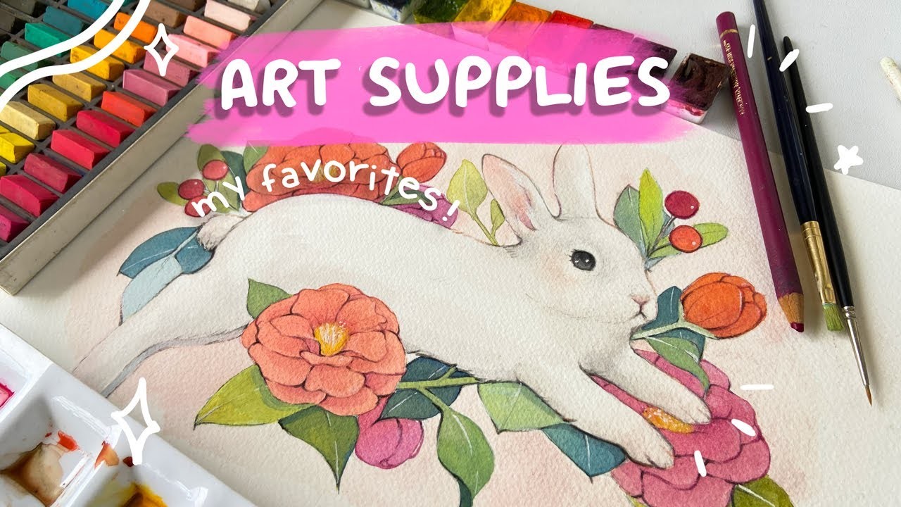 Art supplies I use for my illustrations ????|  Paint with me ????