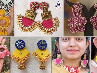 Beautiful Silk Thread Earrings || Jewelry Making || DIY Fashion Earrings