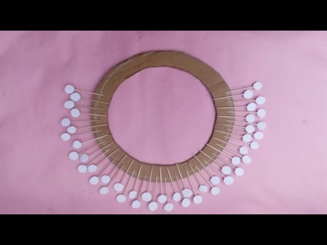 Beautiful wall decor idea with toothpick. DIY wall decor. DIY room decor idea @Crafter_MASA