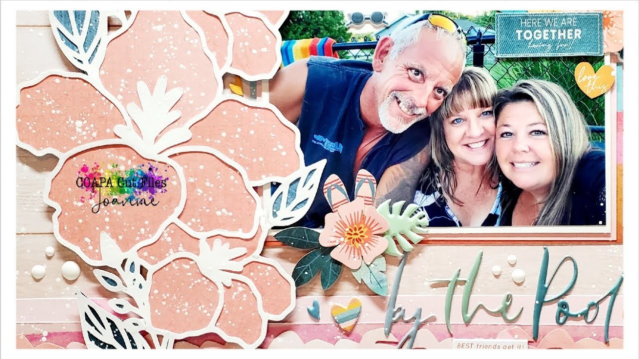 By The Pool - COAPA Cut Files - Summer Scrapbook Layout