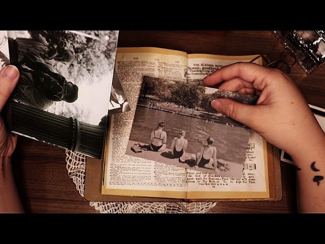 Decor With Me a Vintage Journal.Scrapbooking.Journaling.Vintage Diary.collage|asmr?!