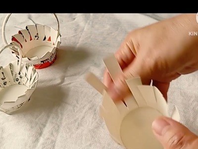 DISPOSSABLE CUP.AMAZING DIY BASKET FROM DISPOSSABLE CUP.VERY EASY.PERFECT WEDDING GIVEAWAYS