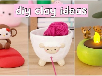 DIY Cozy Clay Ideas - Crochet Yarn Bowl, Phone Stand & Candle Holder