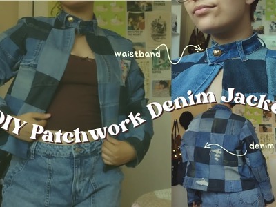 DIY Patchwork Denim Jacket - Sewing Vlog