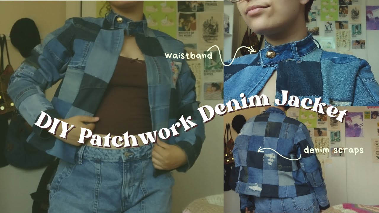 DIY Patchwork Denim Jacket - Sewing Vlog