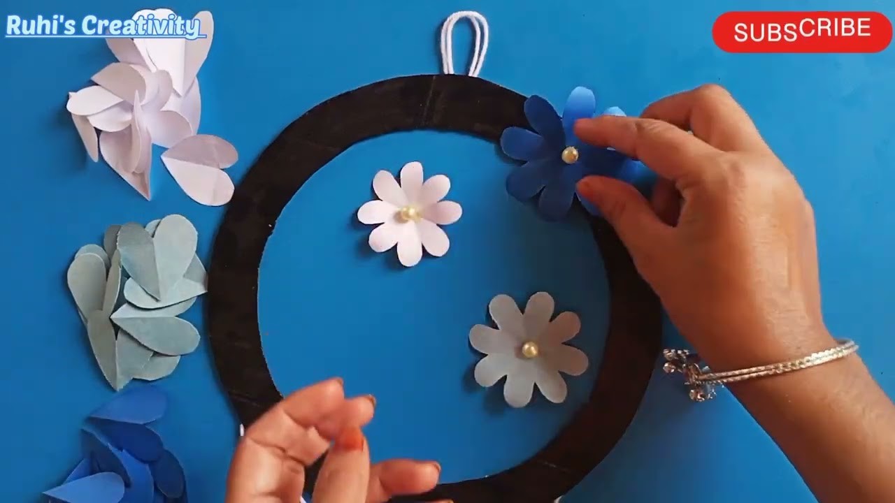 Easy And Quick Paper Wall Hanging Idea | DIY Room Decor| Easy paper Craft| Simple Paper Wall Hanging