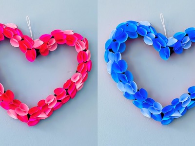 Easy Heart Wall Hanging. Quick Paper Craft For Home Decoration. Easy Wall Mate. DIY Wall Decor