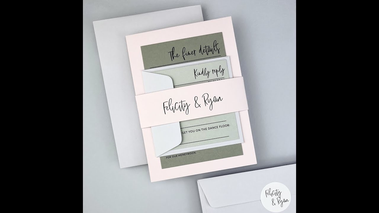 Felicity Parcel Wedding and Evening Invitation DIY Tutorial