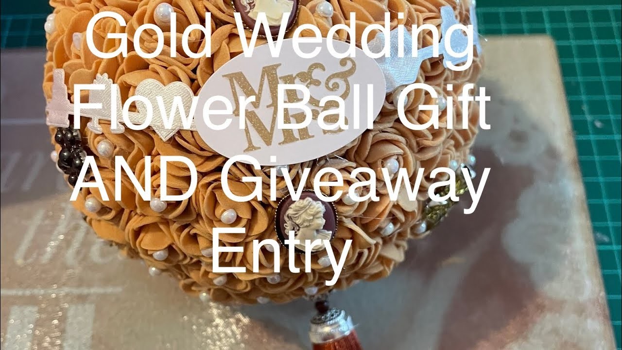 Gold Wedding Flower Ball Gift and Giveaway Entry