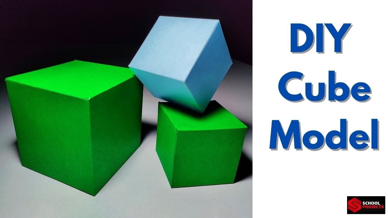 How To Make A Cube | How To Make 3D Cube Model For School Project | 3D Shape Model For Maths Project